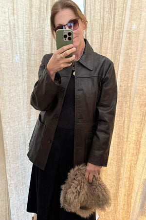 SEA NEW YORK Lederjacke "LENOIR" chocolat