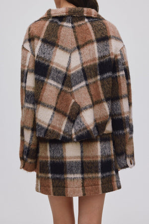 RABENS SALONER Woolmix Jacket "EHSAN" check brown