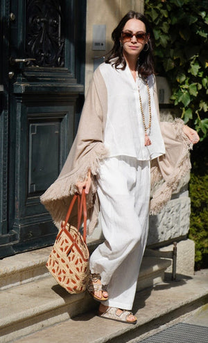 FASHION FOR FRIENDS coarse knit sweater "Croquette "khaki