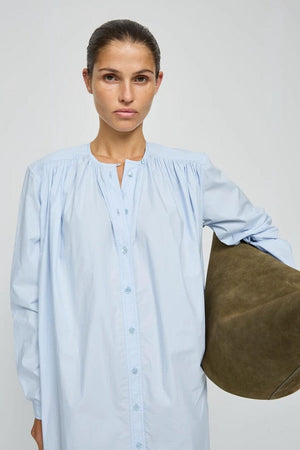 LAURENCE BRAS Baumwollkleid - / Mantel "CIGAR" blu