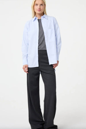 KNIT TED Popeline Hemd "LIES" hellblau