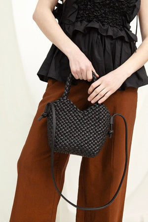 CALAJADE Leather shopper "MISU" MINI - black