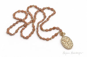 REJANE ROSENBERGER DESIGN Mondsteinkette "Lotus" oval