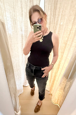 BORO Denim Cropped Jeans "SAPPORO" black wash