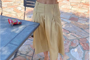 HAPPY HOUSE Midi - Jupe "CECILE" noir délavé with elastane