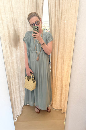 MAISON HOTEL Maxikleid "AGNES" moss