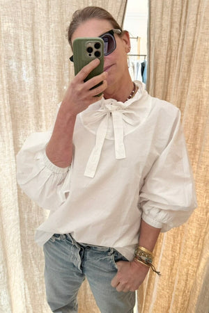 V.DE.VINSTER cotton blouse "CLARA" white