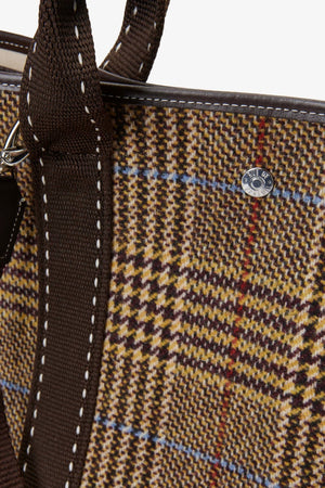 Flanneltasche "Traversée" medium chocolat carro