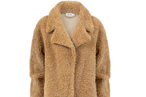 KNIT TED Fake Fur Kuschelmantel "SCOTTY" sand
