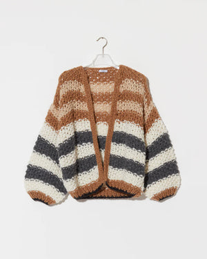 MAIAMI short sleeve cardigan "ALPACA" beige