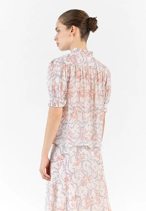 MASSCOB Kurzarmbluse "ELYRIA" berry flower