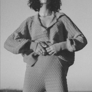 LOVE MR MITTENS Cotton Lace Polo schwarz