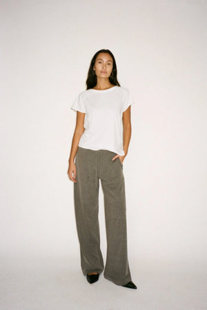 RABENS SALONER Strick Lounge Hose "FILINE" olive