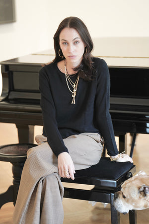 Choice by Réjane Rosenberger Cashmere Blend Pullover "FITTED" schwarz