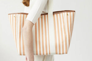 Cotton bag "Palais Royal" large camel stripe