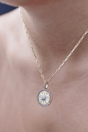 FEIDT JEWELRY PARIS Médaille midi "Etaile" with Saphir 18K