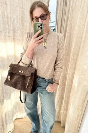 Choice by Réjane Rosenberger Wool/Cashmere Pullover "iris" beige