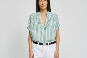 LAURENCE BRAS Baumwollbluse "DIDA" green