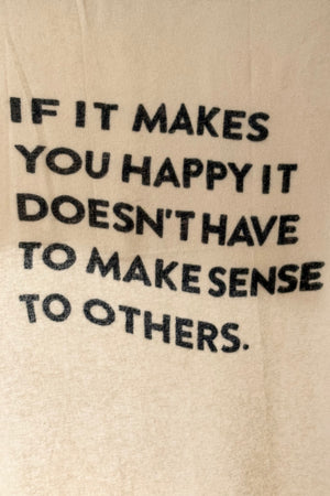 VON GOAT Cashmere Schal "Letter" sand