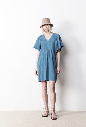 STELLA FOREST cotton dress "OPHELIA" light blue (C)