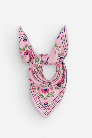 MAISON LECOMTE FLAMANT Seidenschal "Secret Garten" rosy pink