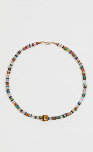 TAMARA TAICHMANN multicolor stone necklace "CUBE-LOVE"