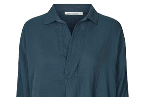 RABENS SALONER Baumwollbluse "JOJO" navy