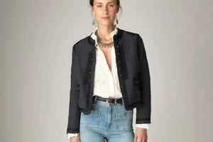 MAISON HOTEL wool mix blazer "LUCIEN" night navy