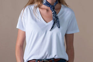 Choice by Réjane Rosenberger V-Neck Shirt "Basic" weiss