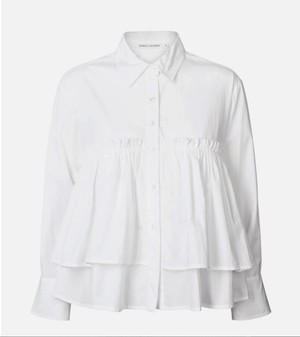 RABENS SALONER Baumwollbluse "SHAKER" weiss