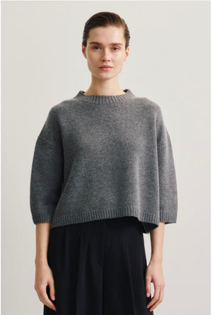 FFC Cashmere/Wool Sweater "Eden" anthra méliert