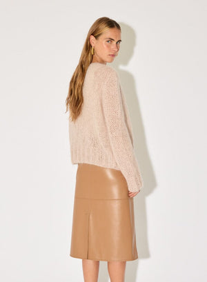 MAIAMI short sleeve cardigan "ALPACA" beige