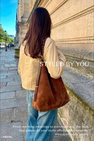 VANESSA BRUNO Wildledertasche "JESS" cognac