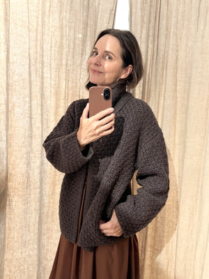 FFC 100% Merinowool Jacke "Cara" braun