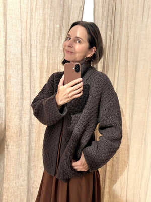 FFC 100% Merinowool Jacke "Cara" braun