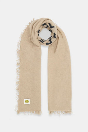 VON GOAT Cashmere Schal "Letter" sand
