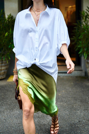 MES DEMOISELLES Seidenjupe "ERANU" green