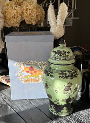 GINORI 1735 Large Potiche Vase grün