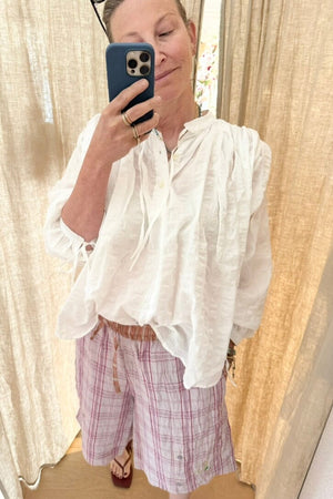 CLARAMONTE cotton kaftan "ALI" blue stripe