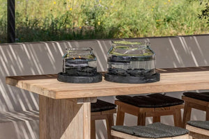 Gommaire Round Tray "ROUND" low small or medium fumé