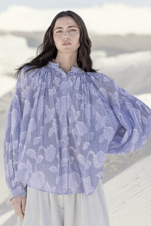 MES DEMOISELLES Baumwollbluse "THEA" light blue