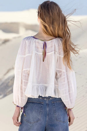 MES DEMOISELLES Baumwollbluse "TAMMY" off-white