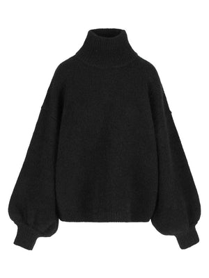 I LOVE MR MITTENS Chunky Wool "NAOMI" Sweater schwarz