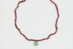 TAMARA TAICHMANN Thulite - Steinkette "Chrysoprase" grün/blau