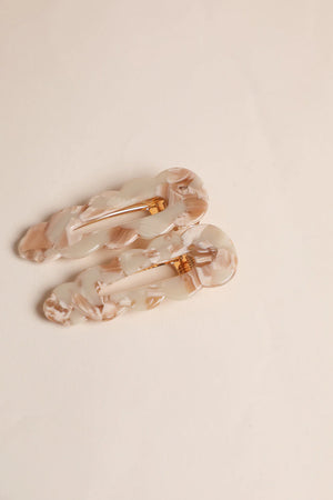 Peignée Paris Barettes "Signature" nougat