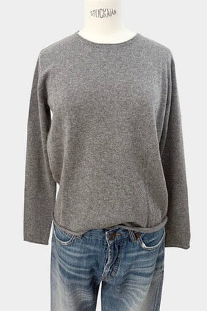 NOTSHY Cashmere Pullover "AYLA" gris chiné foncé