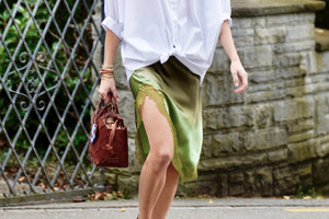 MES DEMOISELLES Seidenjupe "ERANU" green