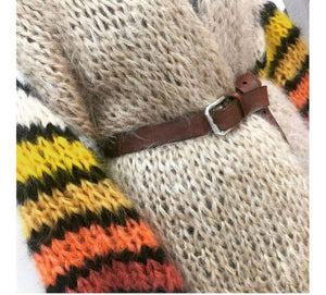 E WITH LOVE Handknit Jacke "SLEEVE" sand