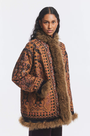ANTIK BATIK Jacke "Ivan" camel oversized