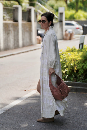 KARIEN BELLE Kimono Kleid "POETRY"off-white